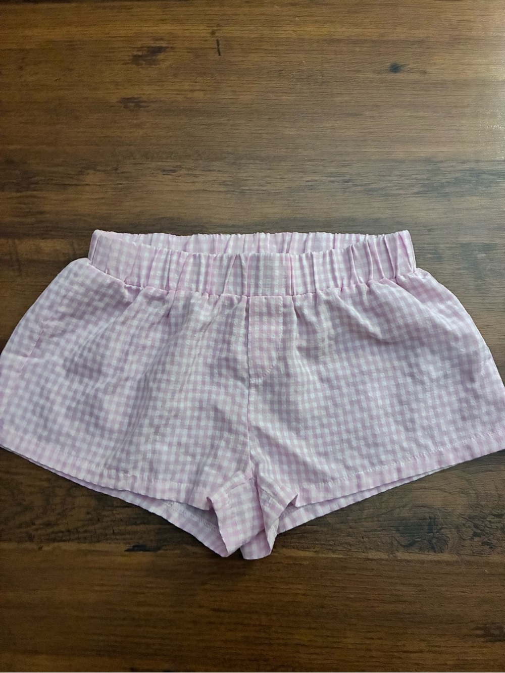 Edikted Pink Gingham Lounge Shorts